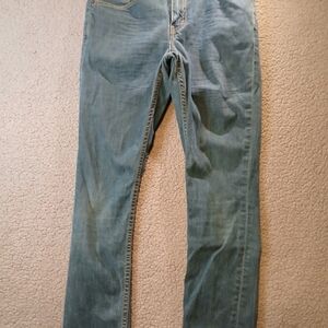 Levi's 511 Mens 31x32 Slim Faded Blue Jeans  Red Tab Zipper Fly Men's Blue Jeans